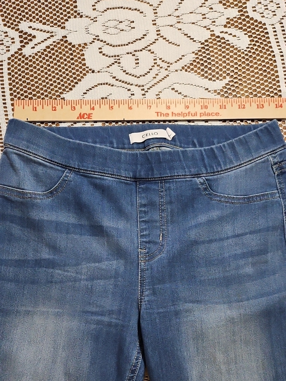 Cello Medium Blue Flare Jeans - Wide Leg - Size Large - Picture 6 of 10